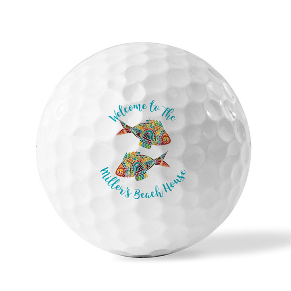 Mosaic Fish Golf Balls - Generic - Set of 3 - FRONT