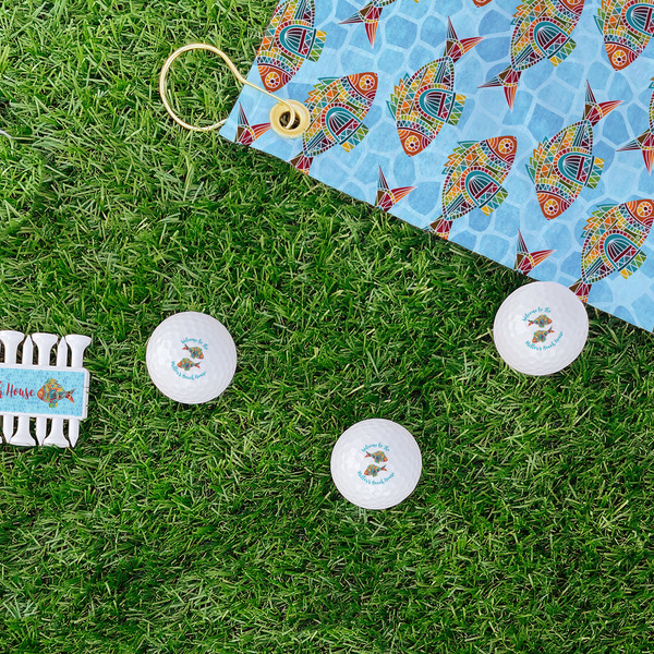 Mosaic Fish Golf Balls - Generic - Set of 3 - LIFESTYLE