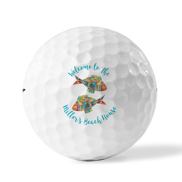 Mosaic Fish Golf Balls - Titleist - Set of 3 - FRONT