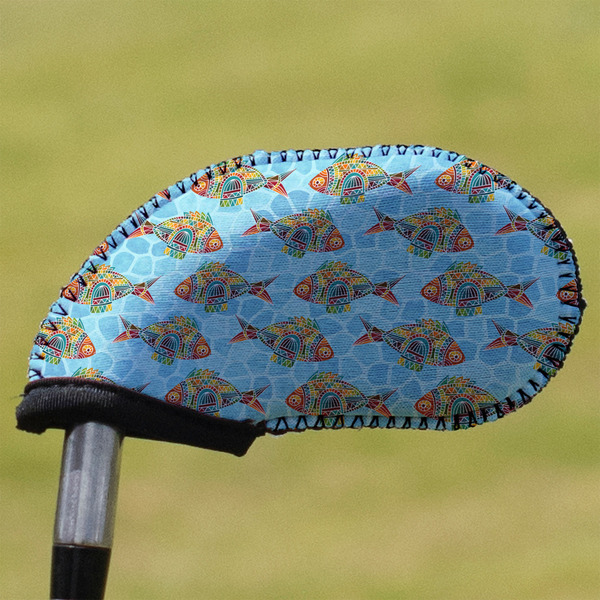 Custom Mosaic Fish Golf Club Iron Cover