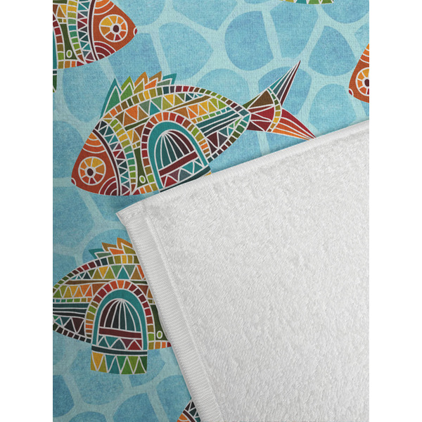 Mosaic Fish Golf Towel - Detail