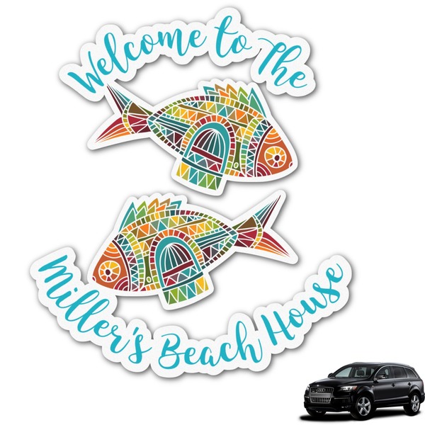 Custom Mosaic Fish Graphic Car Decal
