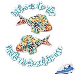 Mosaic Fish Graphic Iron On Transfer - Up to 6"x6"