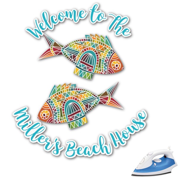 Custom Mosaic Fish Graphic Iron On Transfer - Up to 4.5"x4.5"