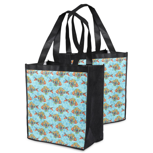 Mosaic Fish Grocery Bag - MAIN