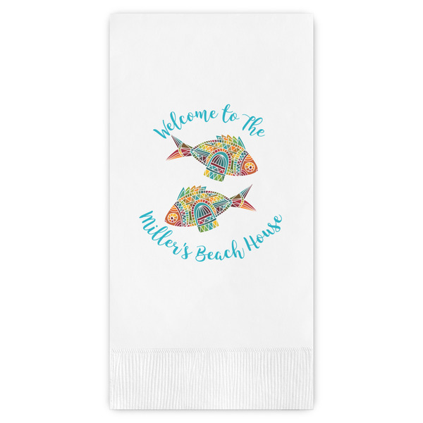 Custom Mosaic Fish Guest Paper Towels - Full Color