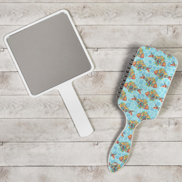 Mosaic Fish Hair Brush - In Context