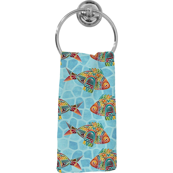 Custom Mosaic Fish Hand Towel - Full Print