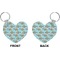 Colorful Fish Heart Keychain (Front + Back)
