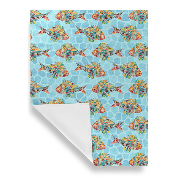 Mosaic Fish House Flags - Single Sided - FRONT FOLDED