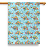 Mosaic Fish 28" House Flag - Single Sided