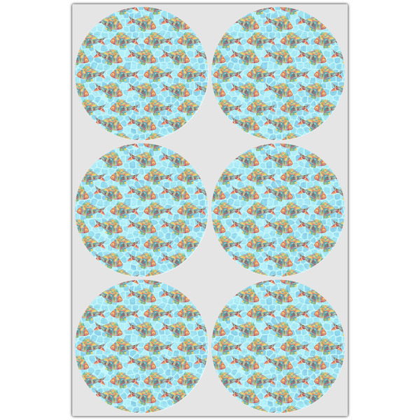 Mosaic Fish Icing Circle - Large - Set of 6