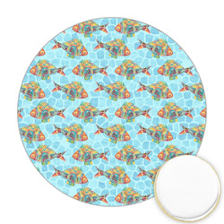 Mosaic Fish Printed Cookie Topper - 2.5"