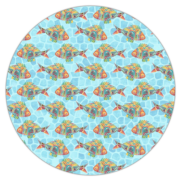 Mosaic Fish Icing Circle - Medium - Single