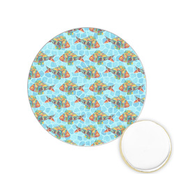 Mosaic Fish Printed Cookie Topper - 1.25"