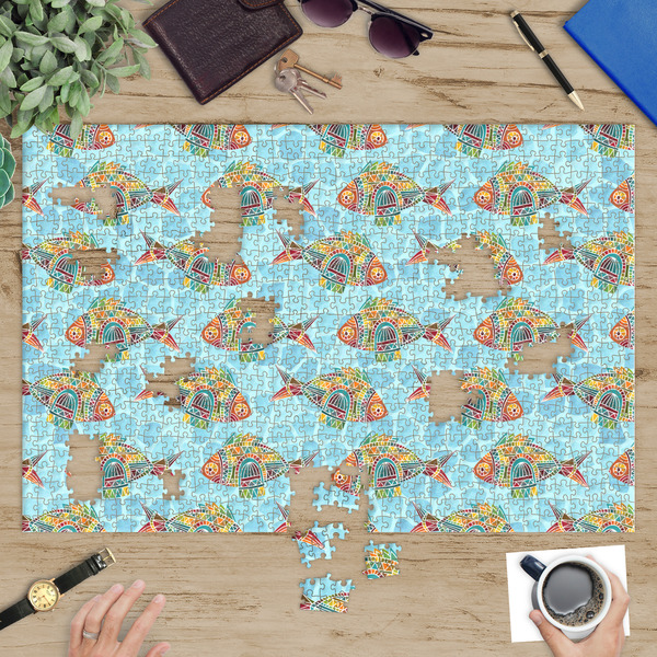 Mosaic Fish Jigsaw Puzzle 1014 Piece - In Context