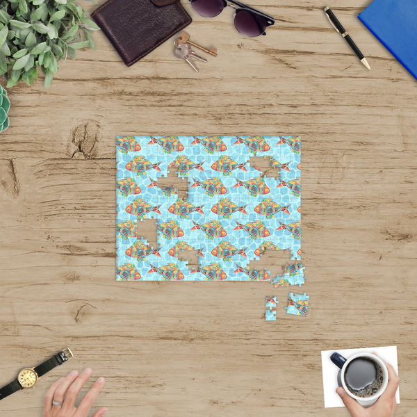 Mosaic Fish Jigsaw Puzzle 252 Piece - In Context