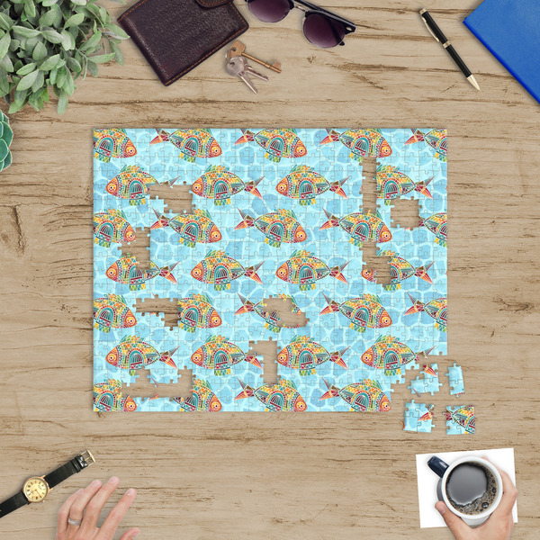 Mosaic Fish Jigsaw Puzzle 500 Piece - In Context