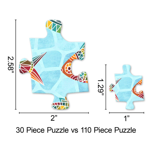 Mosaic Fish Jigsaw Puzzle - Piece Comparison