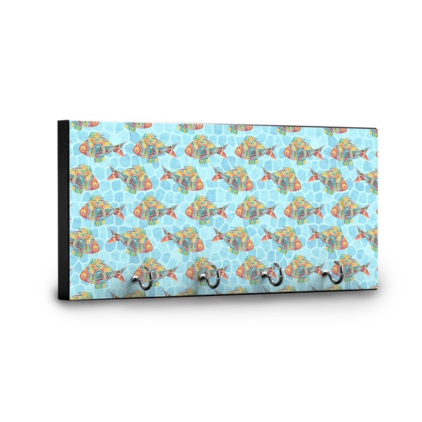 Mosaic Fish Key Hanger - Front View with Hooks