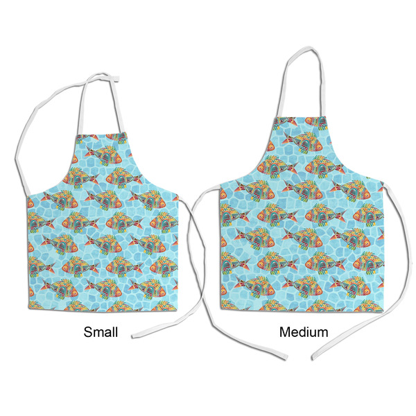 Mosaic Fish Kid's Aprons - Comparison