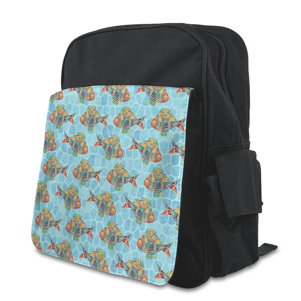 Custom Mosaic Fish Preschool Backpack