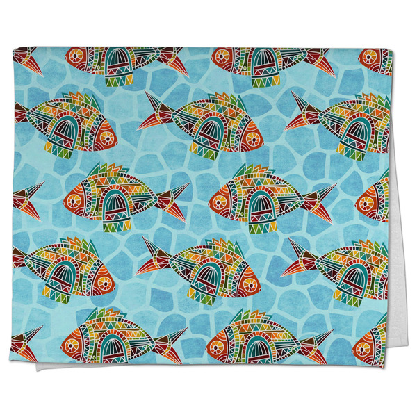 Custom Mosaic Fish Kitchen Towel - Poly Cotton