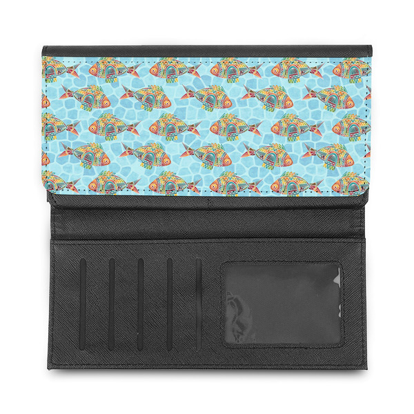 Mosaic Fish Ladies Wallet - Half Way Open