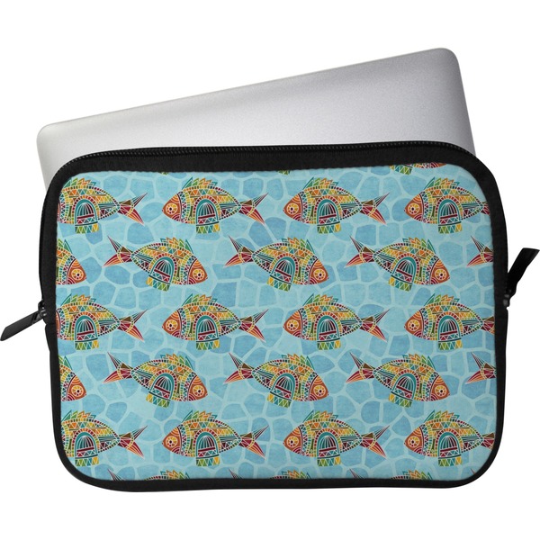 Custom Mosaic Fish Laptop Sleeve / Case - 13"