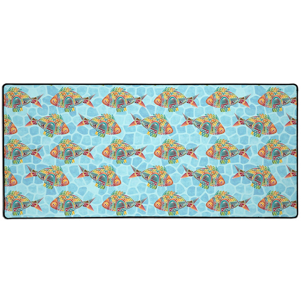 Custom Mosaic Fish 3XL Gaming Mouse Pad - 35" x 16"