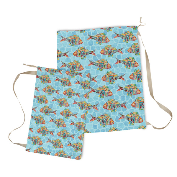 Mosaic Fish Laundry Bag - Both Bags