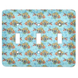 Mosaic Fish Light Switch Cover (3 Toggle Plate)