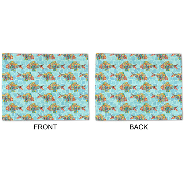 Mosaic Fish Linen Placemat - APPROVAL (double sided)