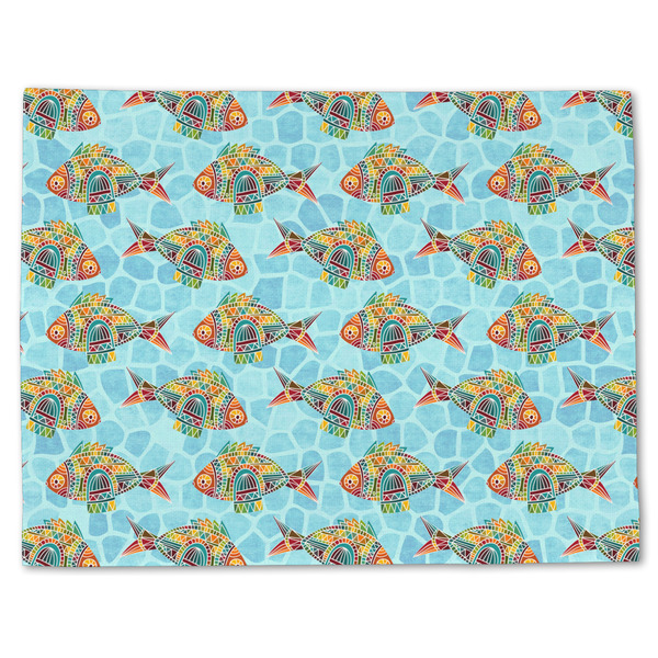 Mosaic Fish Linen Placemat - Front