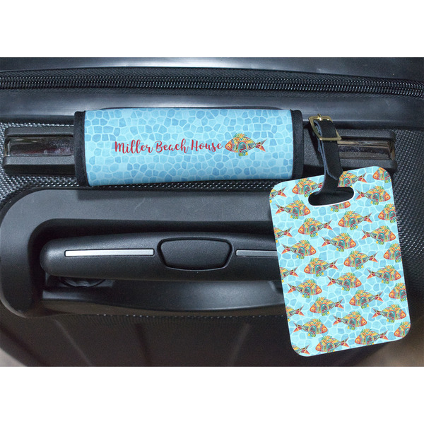 Colorful FIsh Luggage Wrap & Tag