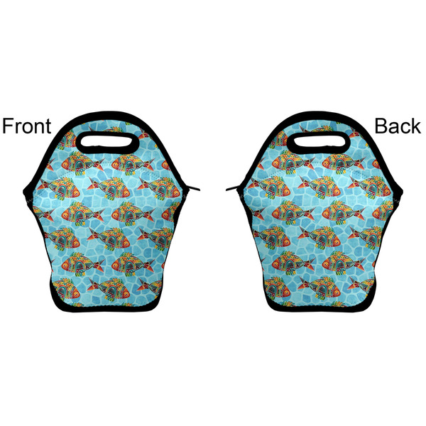 Mosaic Fish Lunch Bag - Front and Back