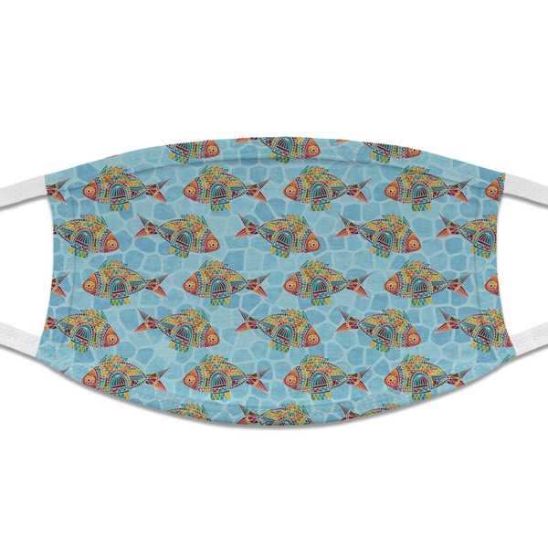 Custom Mosaic Fish Cloth Face Mask (T-Shirt Fabric)