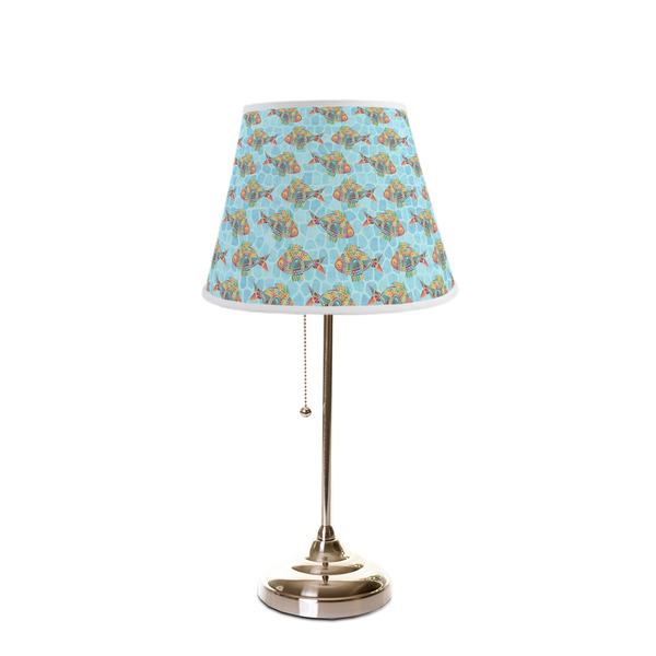 Mosaic Fish Poly Film Empire Lampshade - On Stand