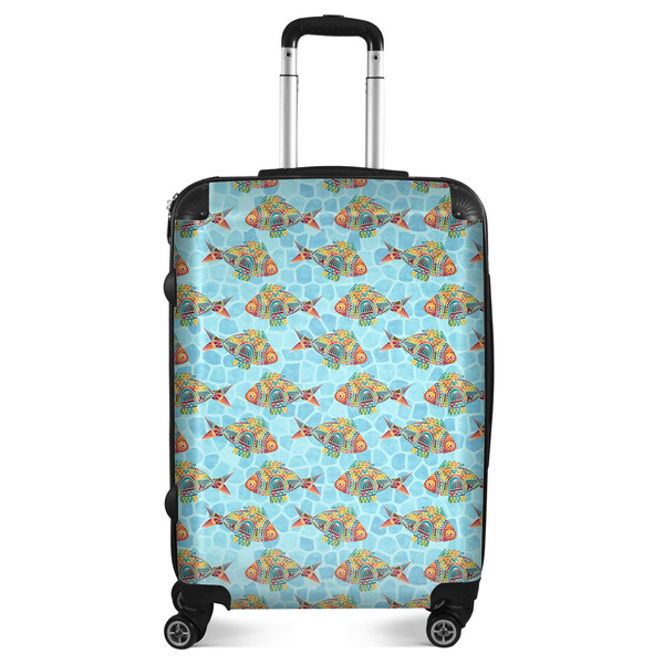 Custom Mosaic Fish Suitcase - 24" Medium - Checked