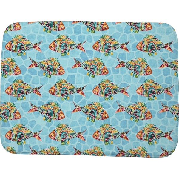 Custom Mosaic Fish Memory Foam Bath Mat - 48"x36"