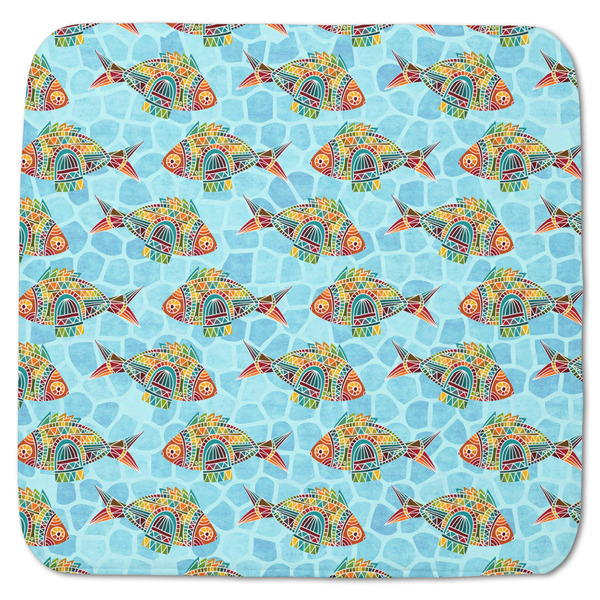 Custom Mosaic Fish Memory Foam Bath Mat - 48"x48"
