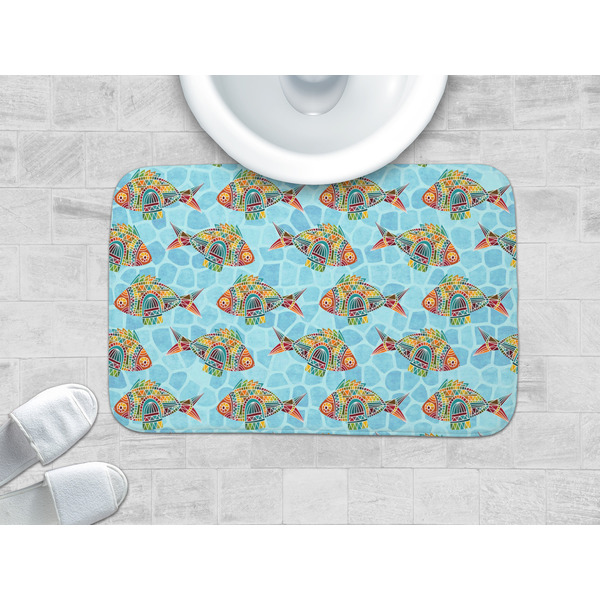 Mosaic Fish Memory Foam Bath Mat - LIFESTYLE 34x21