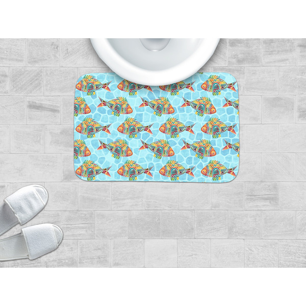 Mosaic Fish Memory Foam Bath Mat - LIFESTYLE