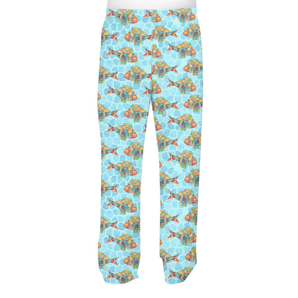 Mosaic Fish Men's Pjs Back - on model