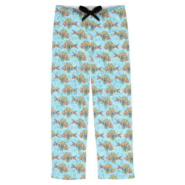 Custom Mosaic Fish Mens Pajama Pants - S