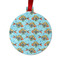 Mosaic Fish Metal Ball Ornament - Double Sided