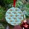 Mosaic Fish Metal Ball Ornament - Lifestyle