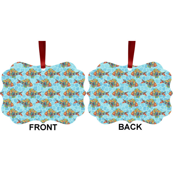 Mosaic Fish Metal Benilux Ornament - Front and Back (APPROVAL)