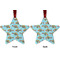Mosaic Fish Metal Star Ornament - Front and Back