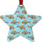 Mosaic Fish Metal Star Ornament - Double Sided